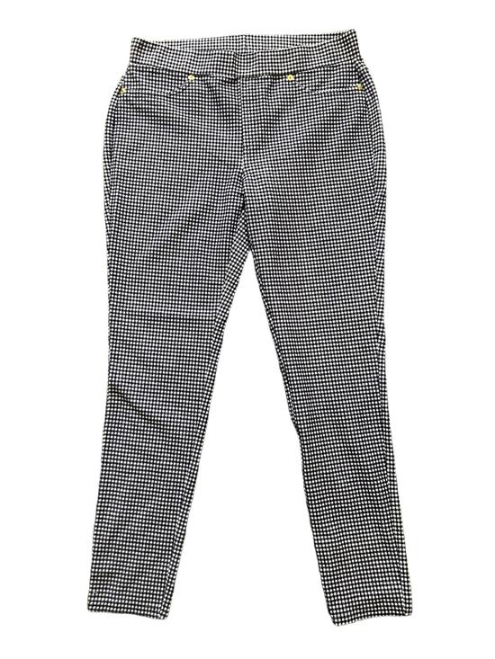 Michael Kors Pants - Michael Kors Womens Navy/White Checkered Skinny Pull-On High-Rise Pants | Size L